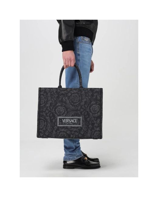 Versace Barockdruck Einkaufstasche in Black für Herren