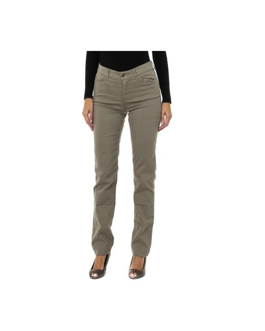 Armani Jeans Gray Slim-Fit Trousers