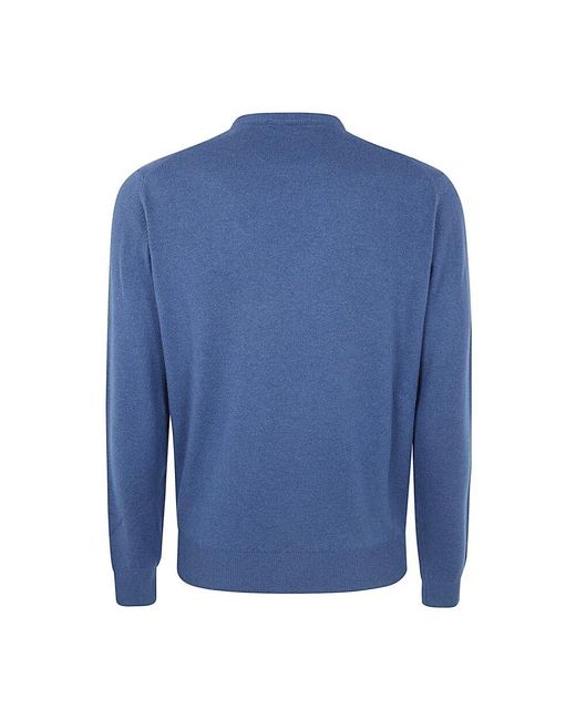 FILIPPO DE LAURENTIIS Stilvolles langarmshirt mit rundhalsausschnitt in Blue für Herren