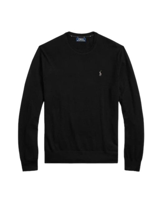 Ralph Lauren Rundhals-strickpullover in Black für Herren
