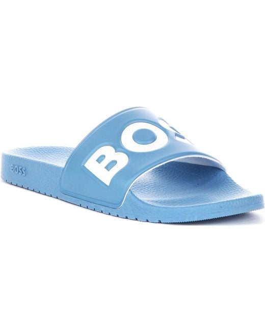HUGO Blue Sliders for men