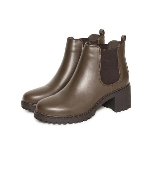 Ichi Brown Chelsea Boots