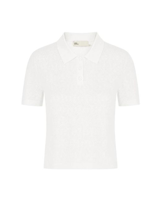 Tory Burch White Polo Shirts