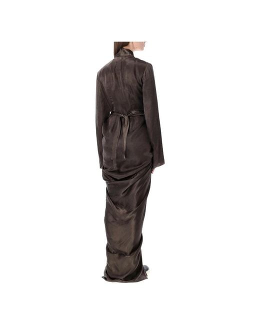 Rick Owens Brown Wrap Dresses
