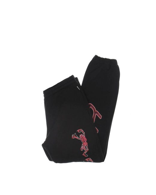 Iuter Broeken ,Zwart ,Katoen Zwarte Skeleton Trainingsbroeken Tracksuit Elastische Boord in het Black voor heren