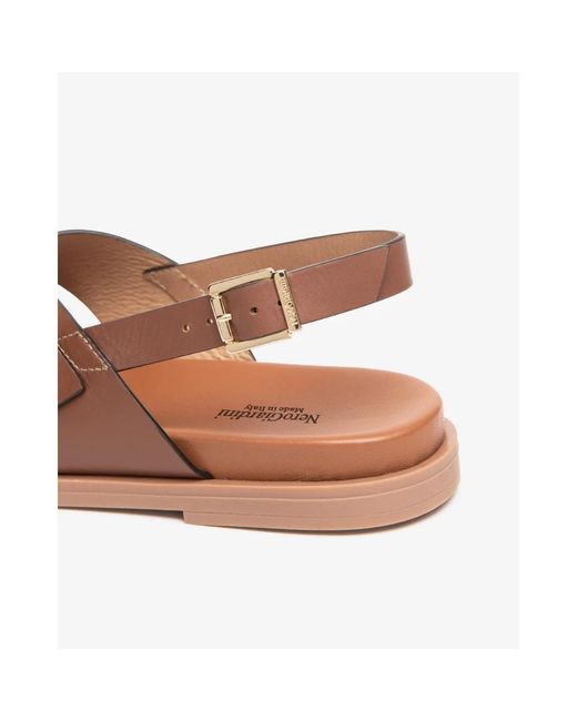 Nero Giardini Brown Flat Sandals