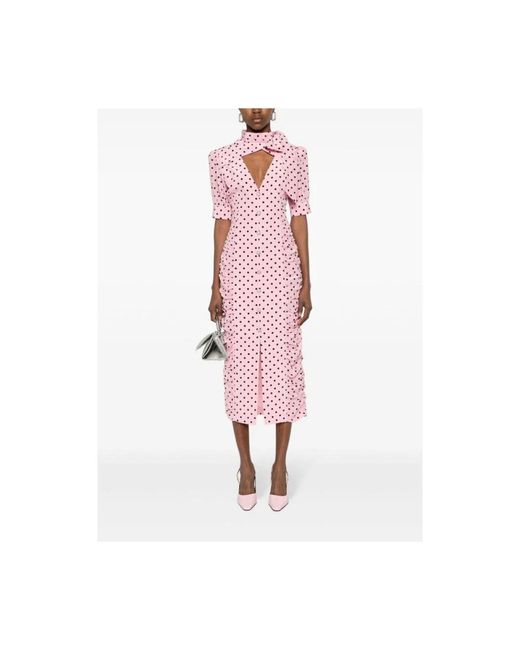 Alessandra Rich Pink Midi Dresses