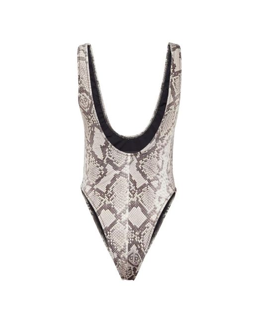 Philipp Plein Monokini Python in het Gray