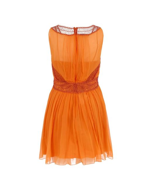 Alberta Ferretti Orange Short Dresses