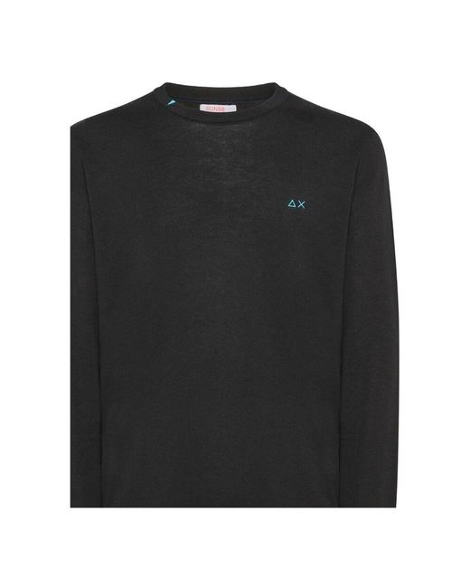Round-Neck Knitwear di Sun 68 in Black da Uomo