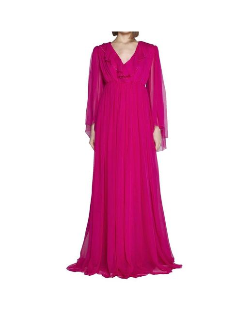 Gucci Pink Silk Midi Dress
