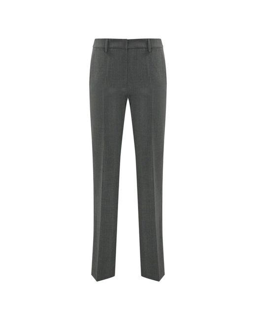 Weekend by Maxmara Gray Graue wollmischung gerade beinhose