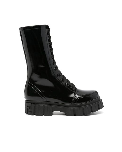Fendi lace up boots online