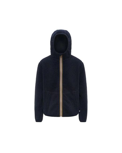 K-Way Blue Faux Fur & Shearling Jackets for men