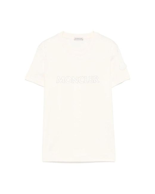 Moncler White T-Shirts