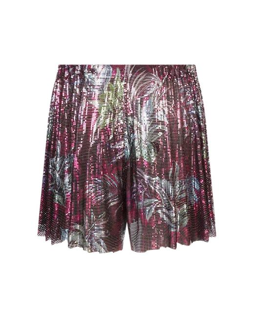 Rabanne Purple Casual Shorts