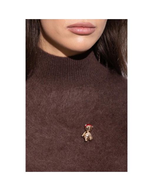 Max Mara Metallic Brosche