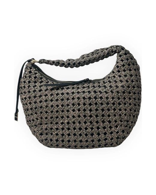 Borbonese Black Mini Hobo Bag