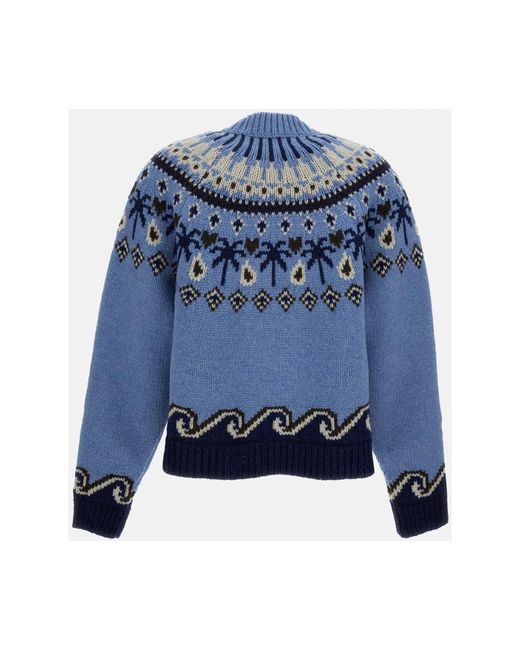 Alanui Blue Rollkragenpullover