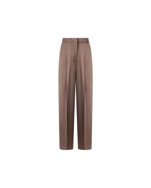 Peserico Brown Straight Trousers
