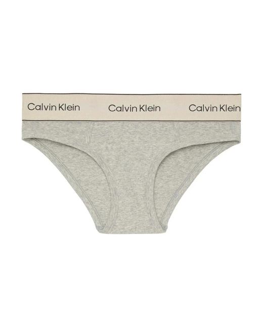 Calvin Klein Ondergoed ,Grijs ,Katoen Moderne Klassieke Bikini Ondergoed in het Gray