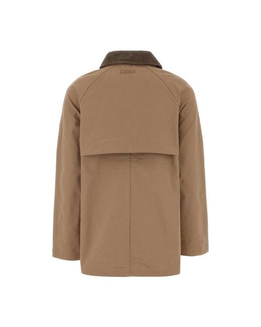 Calvin Klein Cotton Mac Coat in het Natural voor heren