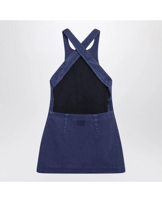 Miu Miu Blue Short Dresses