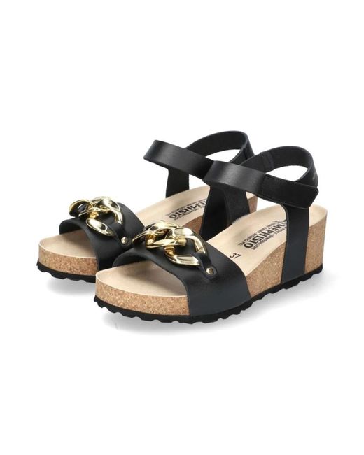 Mephisto Black Feminine Keilsandalette Mit Soft-Air Technologie