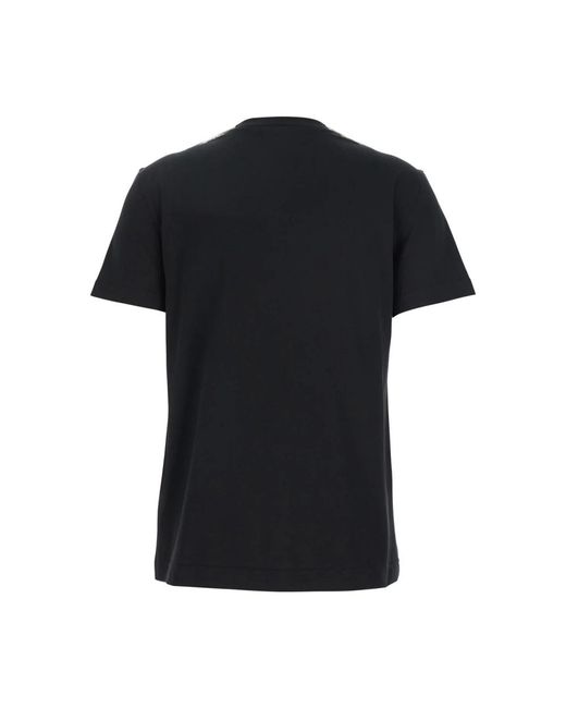 Dolce & Gabbana Black T-Shirt With Bow On The Front And Lace Details