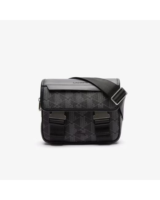 Lacoste The blend nh3787lx monogramme crossbody tasche in Black für Herren