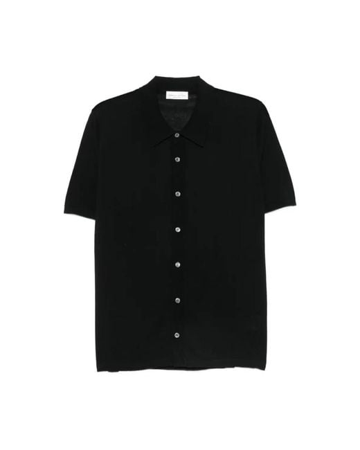 Roberto Collina Black Polo Shirts for men