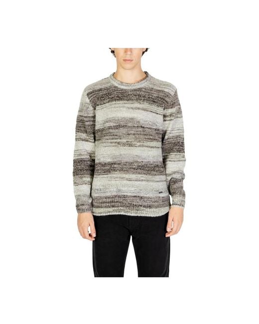 Round-Neck Knitwear Gianni Lupo pour homme en coloris Gray