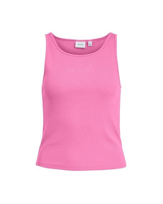 Vila Tops ,Roze ,W Küka Vlv Tanktop in het Pink