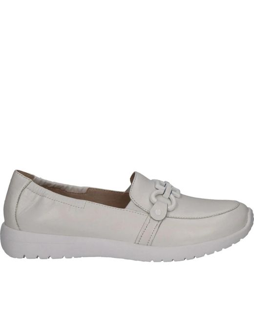 Caprice Gray Weiße softnap casual geschlossene loafers