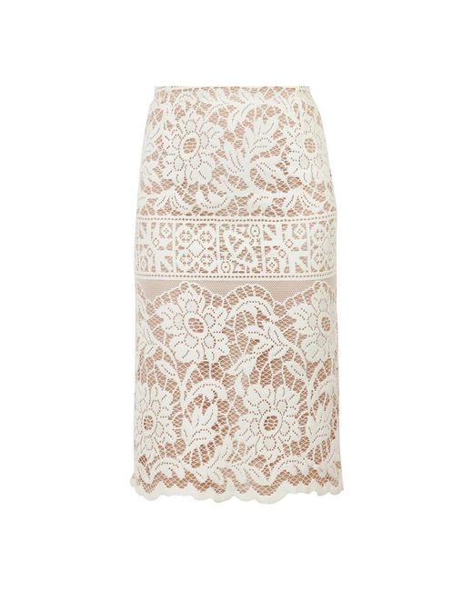 Midi Skirts Jucca en coloris Natural