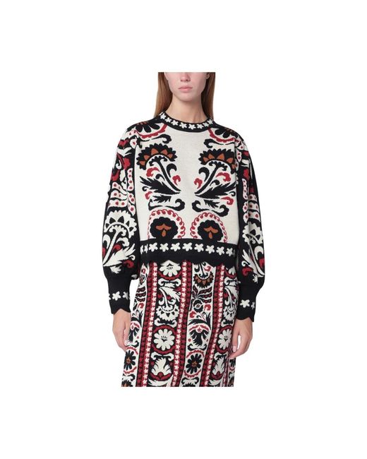 Round-Neck Knitwear Farm Rio en coloris Black