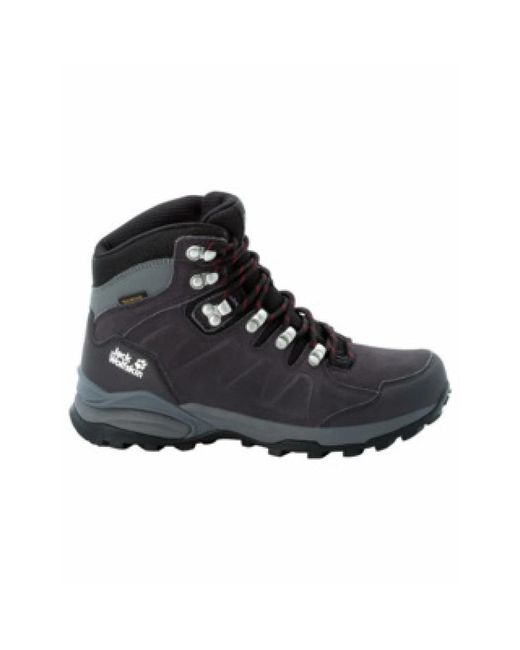 Jack Wolfskin Black Refugio Texapore Mid W Wanderschuhe