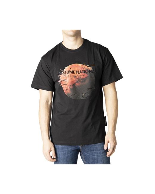 CoSTUME NATIONAL Zwart Print Korte Mouw T-Shirt in het Black voor heren
