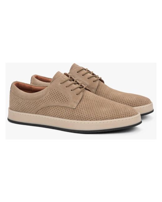 ESTRO Brown Laced Shoes for men