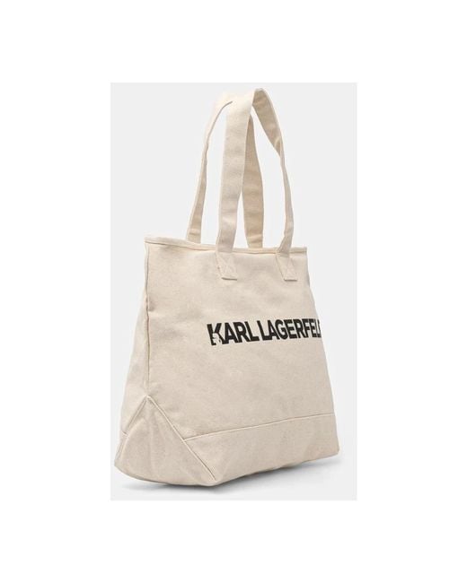 Tote Bags di Karl Lagerfeld in Natural