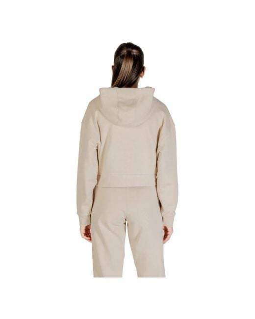 Guess Rhinestones Hoodie Met Verstelbare Capuchon in het Natural