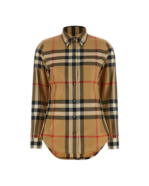 Burberry Lapwing Katoenen Twill Overhemd in het Green