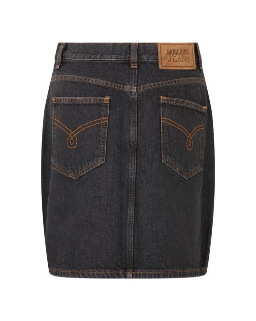 Moschino Nauwsluitende Denim Rok Veelzijdig Casual in het Black