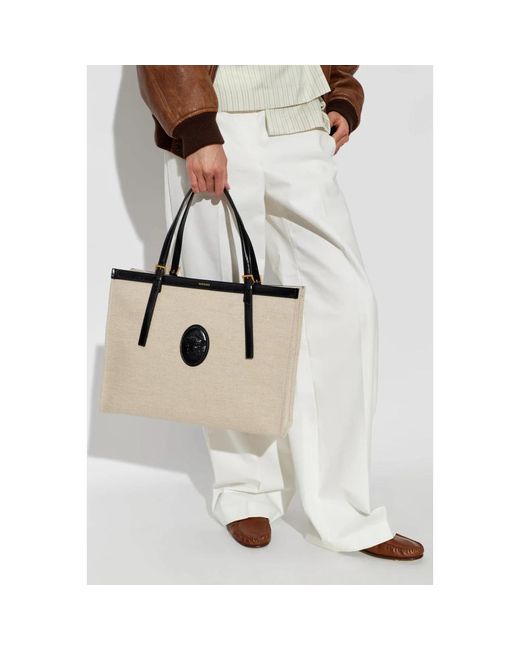 Versace Natural Tote Bags
