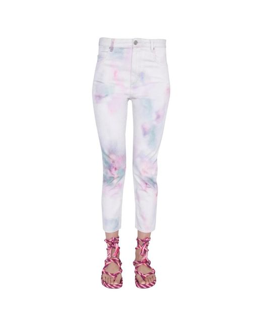 Isabel Marant Cropped Jeans in het Pink