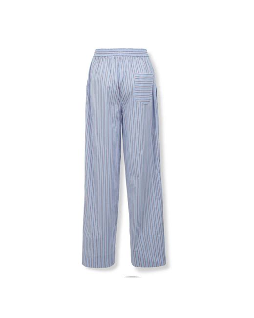 Des Phemmes Kristalversierde Gestreepte Broek in het Blue