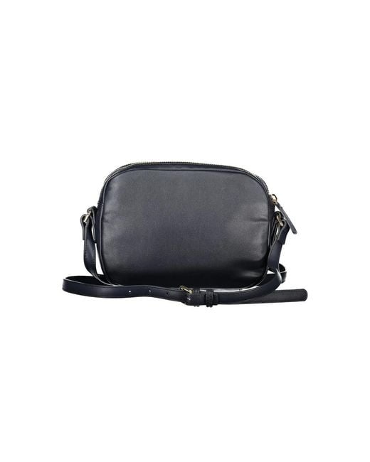 Tommy Hilfiger Black Blaue Polyester Umhängetasche Mit Logo