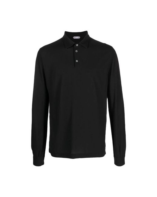 Zanone Black Polo Shirts for men