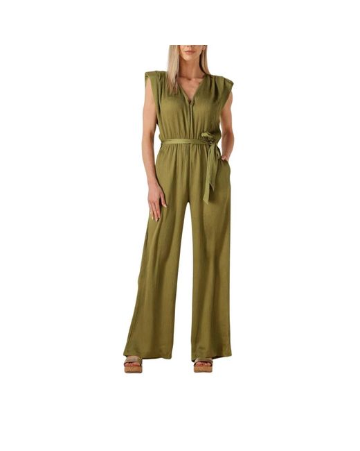 Suncoo Jumpsuits & Playsuits ,Groen ,Denim Groene Taylor Jumpsuit Voor Vrouwen in het Green