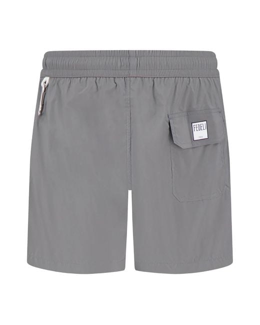 Fedeli Gray Beachwear for men